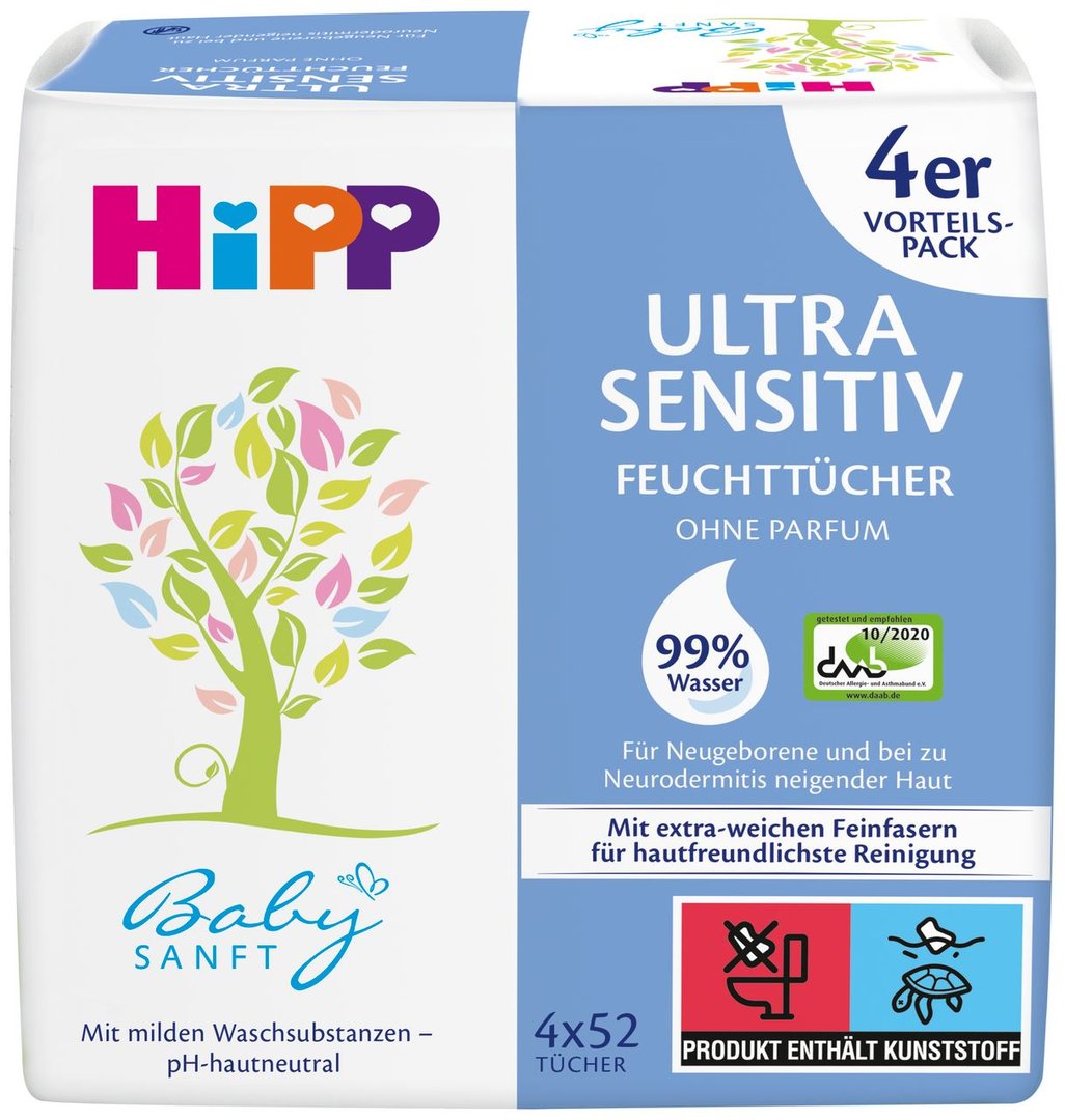Hipp Babysanft Feuchttücher Ultra Sensitiv - 1 kg Paar