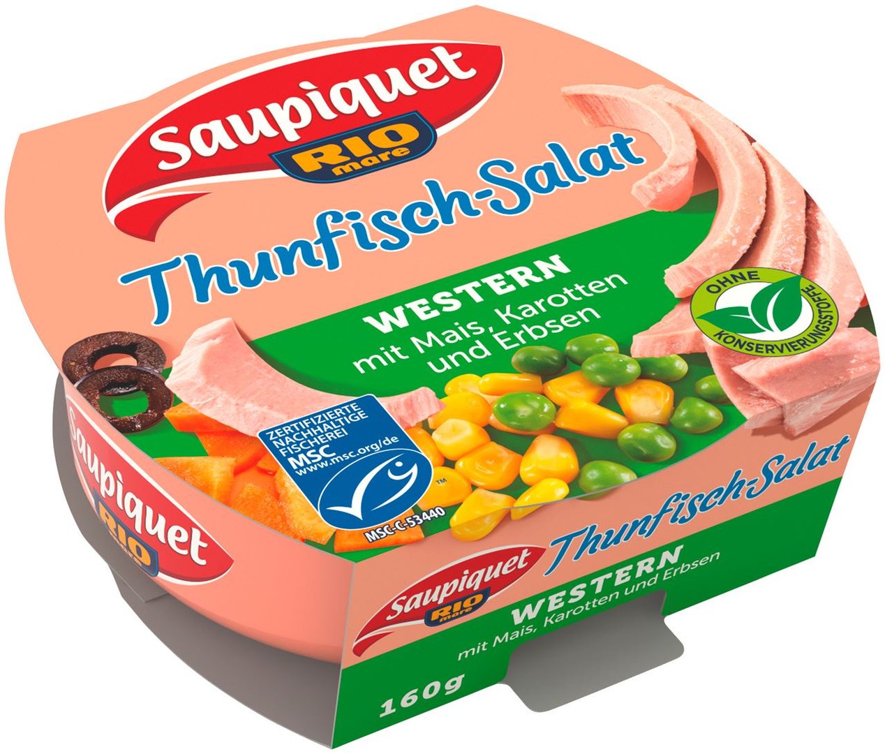Saupiquet - MSC Thunfisch Salat Western - 160 g Schachtel