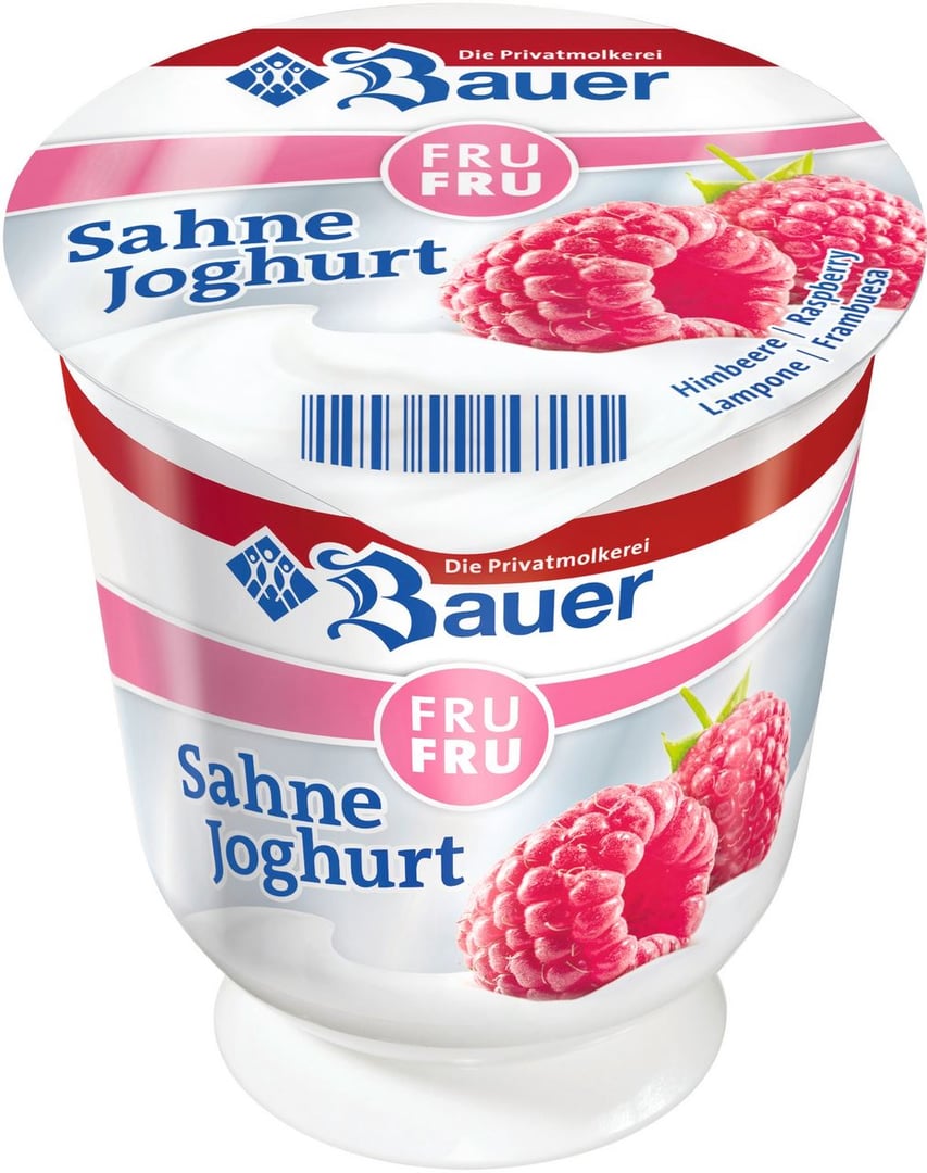 Bauer - Sahnejoghurt Himbeere 10 % Fett - 1 x 150 g Becher