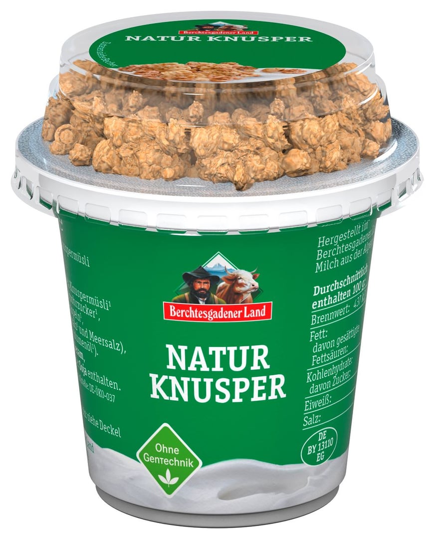 Berchtesgadener Land - Natur & Knusper Joghurt 3,5 % Fett im Milchanteil - 150 g Becher