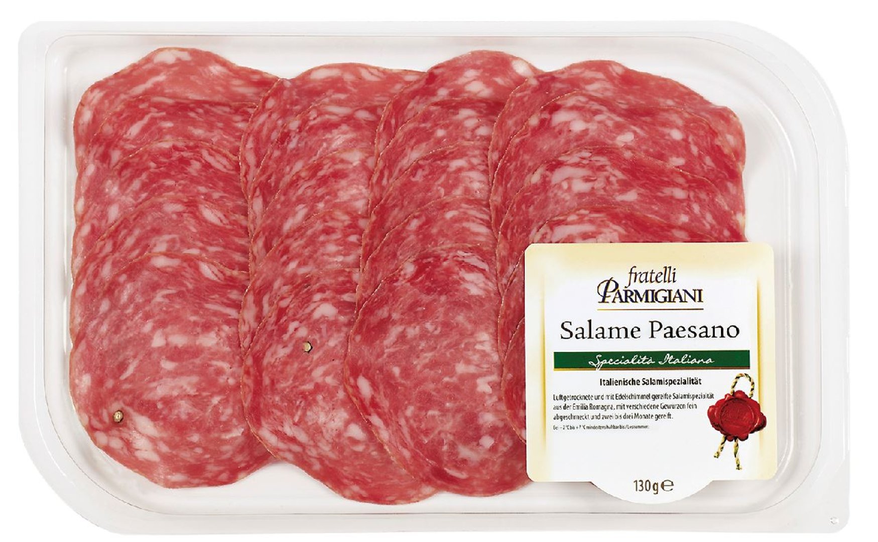 Fratelli Parmigiani - Salame Paesano - 130 g Packung