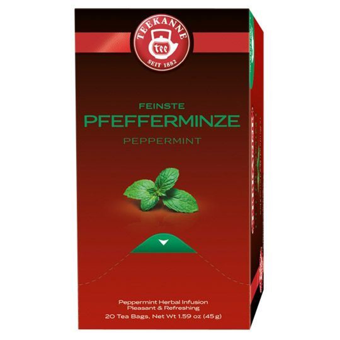Teekanne - Premium Pfefferminze frisch naturbelassen würzig, 20 Teebeutel - 45 g Faltschachtel