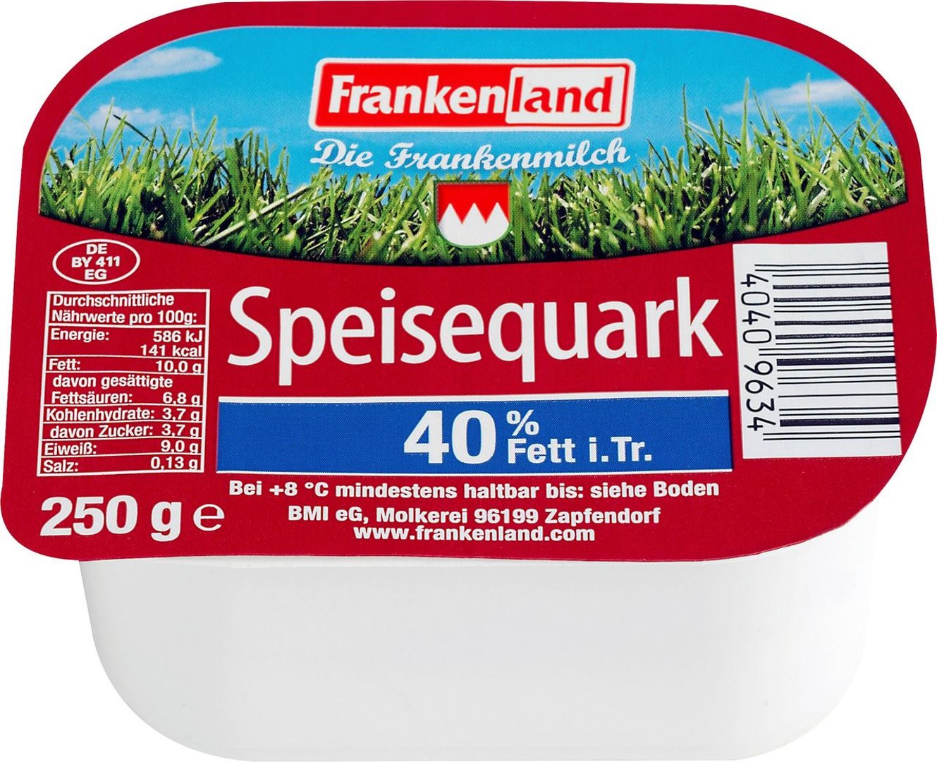 Frankenland - Speisequark 40 % Fett 250 g Becher