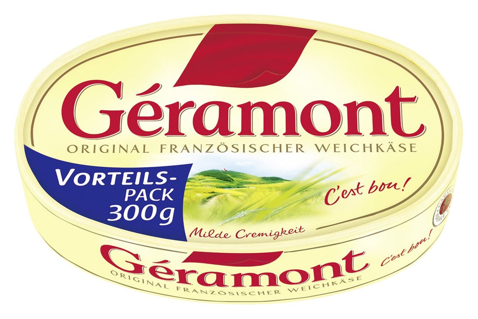 Géramont - Classic französischer Weichkäse, Doppelrahmstufe, 60 % Fett 8 x 300 g Packungen