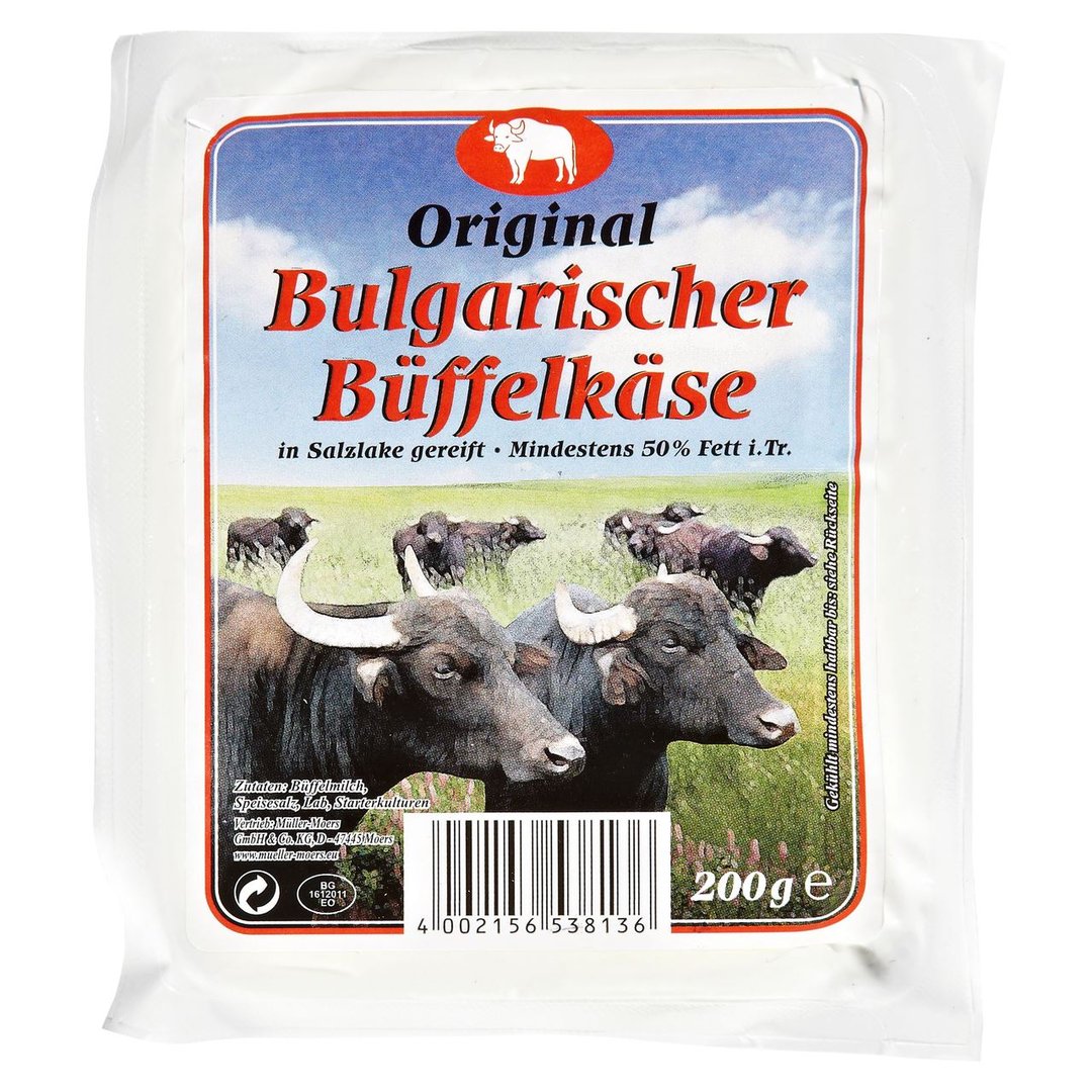 Müller Moers - Original Bulgarischer Büffelkäse in Salzlake gereift, Mind. 50 % Fett i. Tr. 200 g