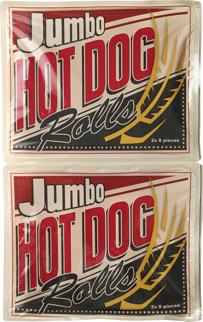 Inter Cookies 24 - Jumbo Hot Dog Rolls 16 Stück à 95 g - 6 x 1,52 kg Karton