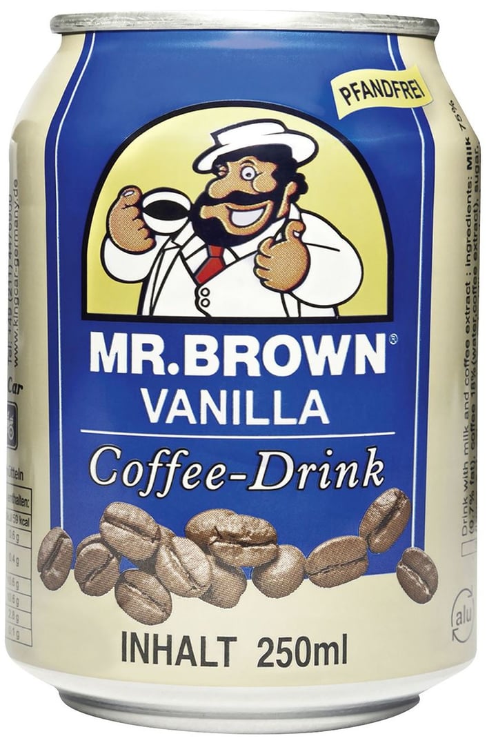 Mr. Brown - Vanilla Coffee Drink - 250 ml Dose