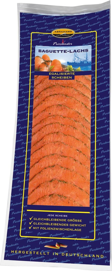 H & C WORLD OF SEAFOOD - Gravad Lachs gekühlt 20 Scheiben à 25 g - 500 g Packung