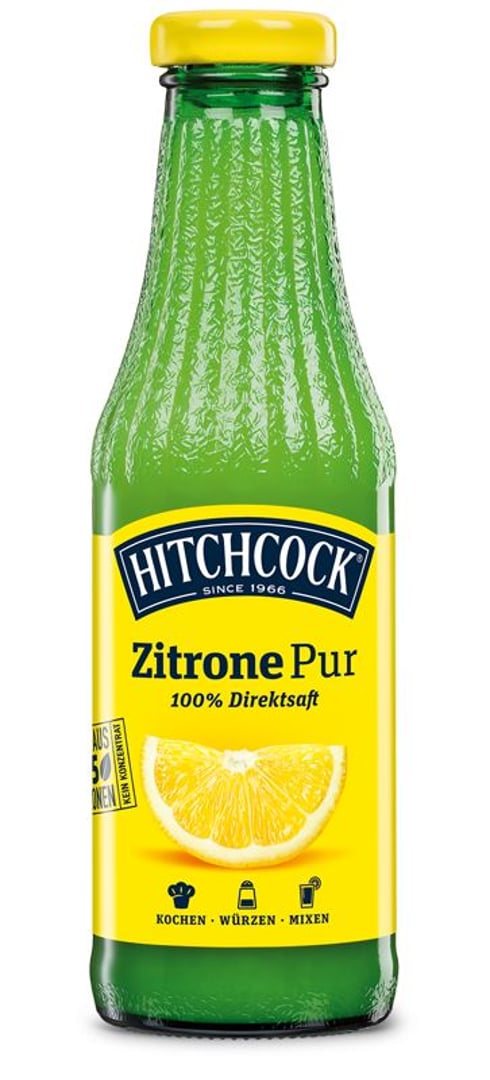 Hitchcock - Zitrone Pur 100 % Direktsaft 6 x 0,5 l Flaschen