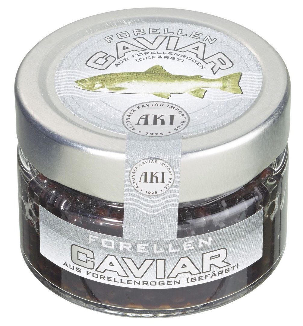 AKI - schwarzer Forellenkaviar 100 g Glas