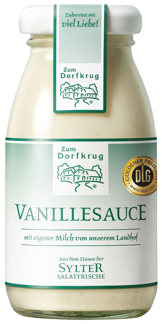 Zum Dorfkrug - Vanillesauce 10,5 % Fett - 125 ml Flasche