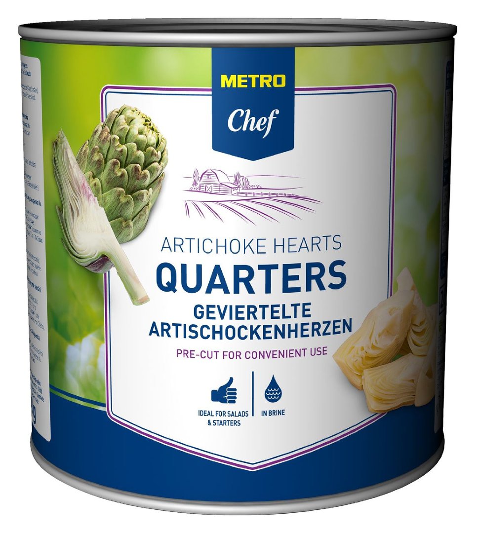 METRO Chef - Geviertelte Artischockenherzen - 2,65 l Dose