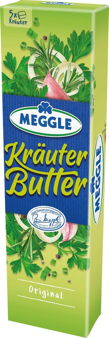 Meggle - Kräuterbutter Riegel gekühlt - 100 g Packung